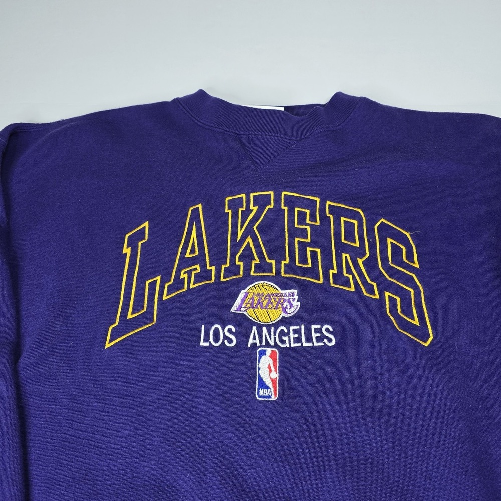 Vtg Puma 2X 80s/90s Los‎ Angeles Lakers Crewneck Pullover Sweatshirt Basketball